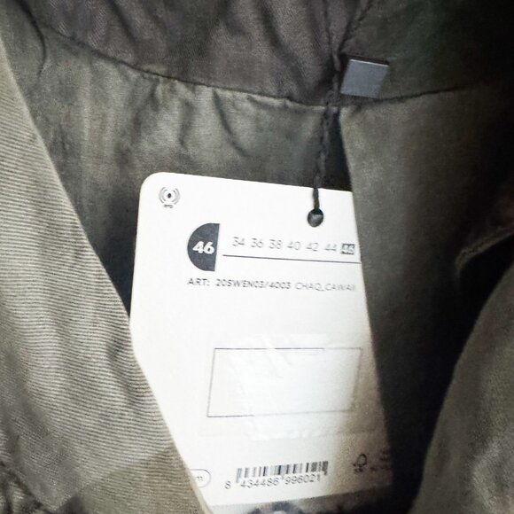 Desigual Army Green Floral Belted Casual Jacket 46/M - Picture 7 of 7